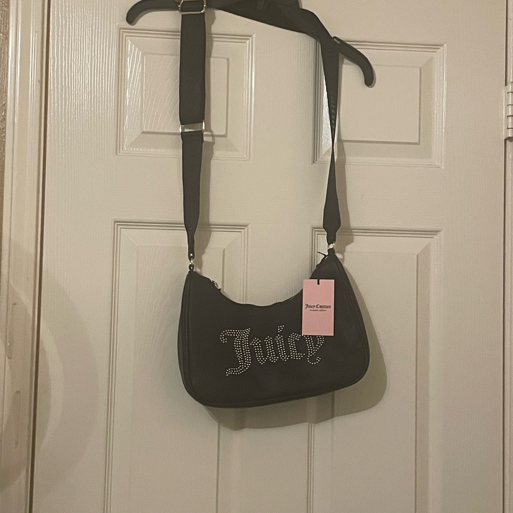 Juicy Couture Black Rhinestone Shoulder Bag